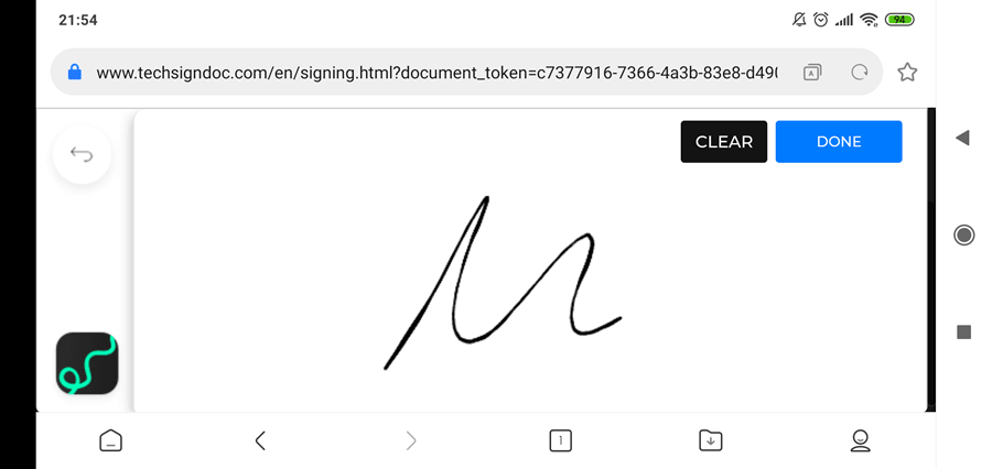 Mobil akıllı telefon veya tablet üzerinden elektronik imza gönderme